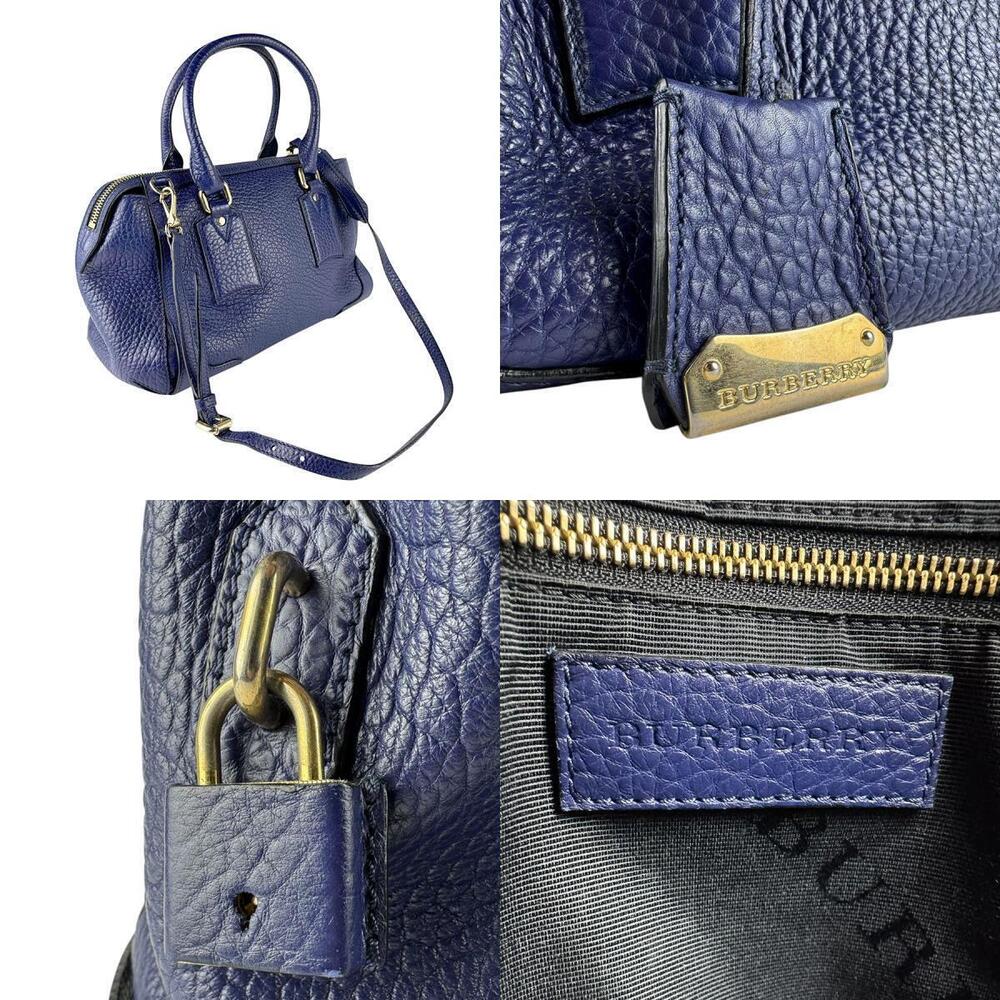 Burberry Bag 2way Blue leather Navy Shoulder - Picture 5 of 5